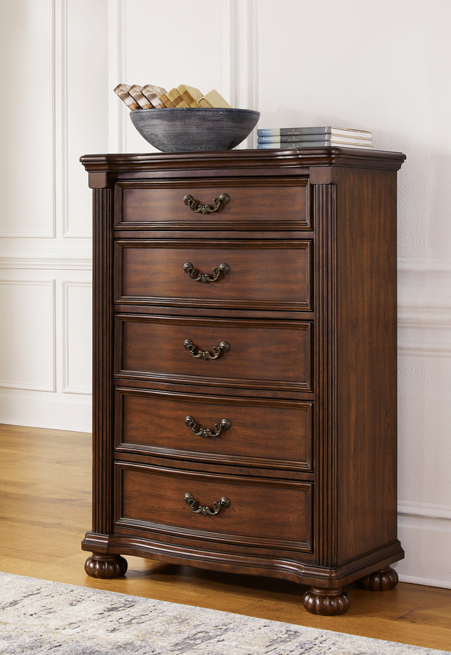 Tampa Furniture Outlet - Ashley Furniture - Lavinton Bedroom - King Poster Bed / Brown - B764B9