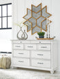 Tampa Furniture Outlet - Ashley Furniture - Kanwyn Bedroom - California King Panel Bed / Whitewash - B777B11