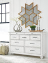 Tampa Furniture Outlet - Ashley Furniture - Kanwyn Bedroom - California King Panel Bed / Whitewash - B777B11