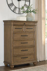 Tampa Furniture Outlet - Ashley Furniture - Karallin Bedroom - Seven Drawer Chest - PCB782-46