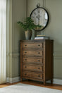 Tampa Furniture Outlet - Ashley Furniture - Sturlayne Bedroom - King Upholstered Panel Bed / Brown - B787B4