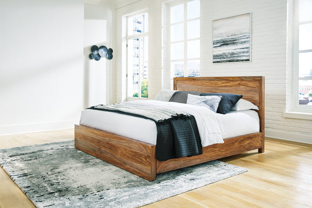 Tampa Furniture Outlet - Ashley Furniture - Dressonni Bedroom - California King Panel Bed / Brown - B790B5