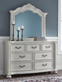 Tampa Furniture Outlet - Ashley Furniture - Montelaine Bedroom - Dresser and Mirror / Antique White - B795B1