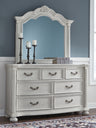 Tampa Furniture Outlet - Ashley Furniture - Montelaine Bedroom - Dresser and Mirror / Antique White - B795B1