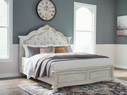 Tampa Furniture Outlet - Ashley Furniture - Montelaine Bedroom - California King Upholstered Panel Bed / Antique White - B795B7