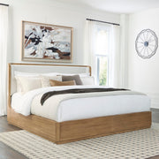 Tampa Furniture Outlet - Ashley Furniture - Pamaria Bedroom - King Upholstered Bed / Light Brown - PCB802B7
