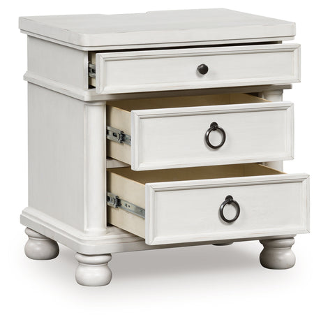 Tampa Furniture Outlet - Ashley Furniture - Rowlenstown Bedroom - Three Drawer Night Stand / Antique White - PCB823-93