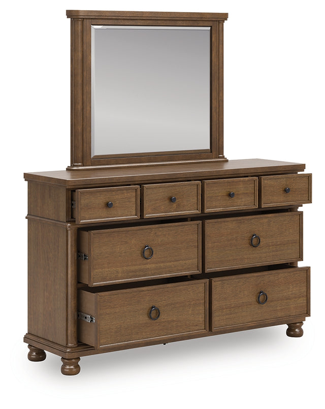 Tampa Furniture Outlet - Ashley Furniture - Rowlenstown Bedroom - Five Drawer Chest / Brown - PCB824-46