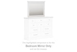 Tampa Furniture Outlet - Ashley Furniture - Ashbryn Bedroom - Bedroom Mirror / White/Natural - B844-36