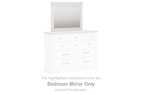 Tampa Furniture Outlet - Ashley Furniture - Ashbryn Bedroom - Bedroom Mirror / White/Natural - B844-36