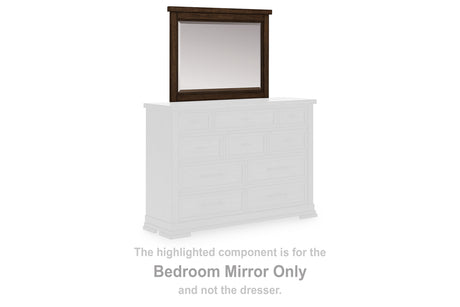 Tampa Furniture Outlet - Ashley Furniture - Taffenbrook Bedroom - Bedroom Mirror / Medium Brown - B849-36