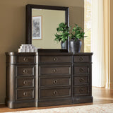 Tampa Furniture Outlet - Ashley Furniture - Wickenger Bedroom - Dresser and Mirror / Dark Brown - PCB889B1