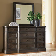 Tampa Furniture Outlet - Ashley Furniture - Wickenger Bedroom - Dresser and Mirror / Dark Brown - PCB889B1