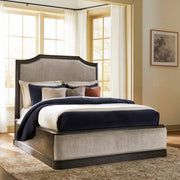 Tampa Furniture Outlet - Ashley Furniture - Wickenger Bedroom - Queen Upholstered Panel Bed / Dark Brown - PCB889B2