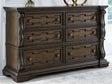 Tampa Furniture Outlet - Ashley Furniture - Maylee Bedroom - Dresser and Mirror / Dark Brown - B947B1