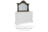 Tampa Furniture Outlet - Ashley Furniture - Maylee Bedroom - Bedroom Mirror / Dark Brown - B947-36