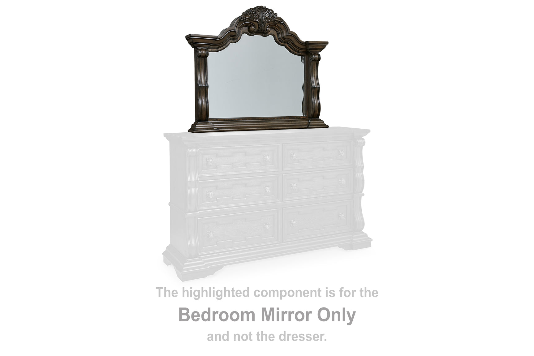 Tampa Furniture Outlet - Ashley Furniture - Maylee Bedroom - Bedroom Mirror / Dark Brown - B947-36