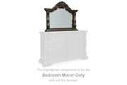 Tampa Furniture Outlet - Ashley Furniture - Maylee Bedroom - Bedroom Mirror / Dark Brown - B947-36