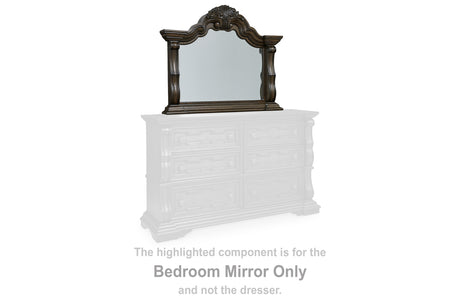Tampa Furniture Outlet - Ashley Furniture - Maylee Bedroom - Bedroom Mirror / Dark Brown - B947-36