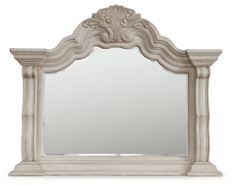 Tampa Furniture Outlet - Ashley Furniture - Bruchandi Mirror - Bedroom Mirror / Antique White - PCB948-36