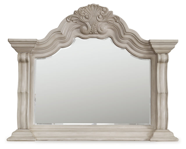 Tampa Furniture Outlet - Ashley Furniture - Bruchandi Mirror - Bedroom Mirror / Antique White - PCB948-36