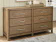 Tampa Furniture Outlet - Ashley Furniture - Cabalynn Bedroom - Dresser / Light Brown - B974-31