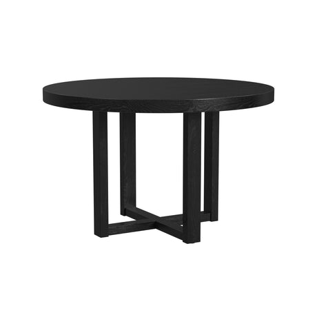 Bahama Breeze 47.5" Round Dining Table in Black - Tampa Furniture Outlet