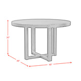 Bahama Breeze 47.5" Round Dining Table in Black - Tampa Furniture Outlet
