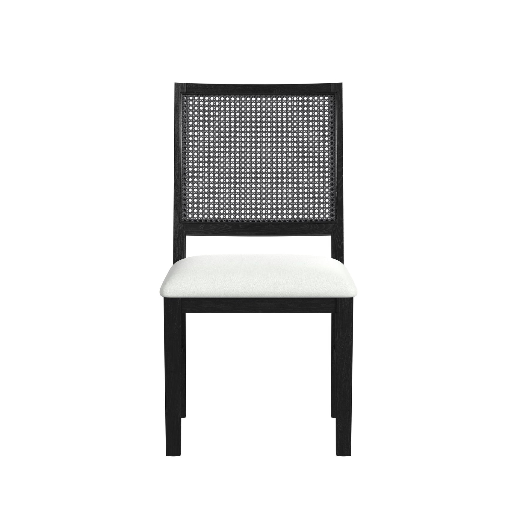 Bahama Breeze Dining Chair with White Fabric in Black (2 Per Carton) - Tampa Furniture Outlet