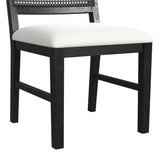 Bahama Breeze Dining Chair with White Fabric in Black (2 Per Carton) - Tampa Furniture Outlet