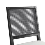 Bahama Breeze Dining Chair with White Fabric in Black (2 Per Carton) - Tampa Furniture Outlet