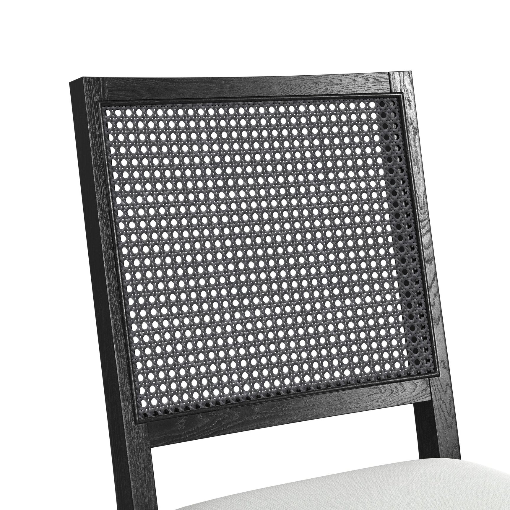 Bahama Breeze Dining Chair with White Fabric in Black (2 Per Carton) - Tampa Furniture Outlet