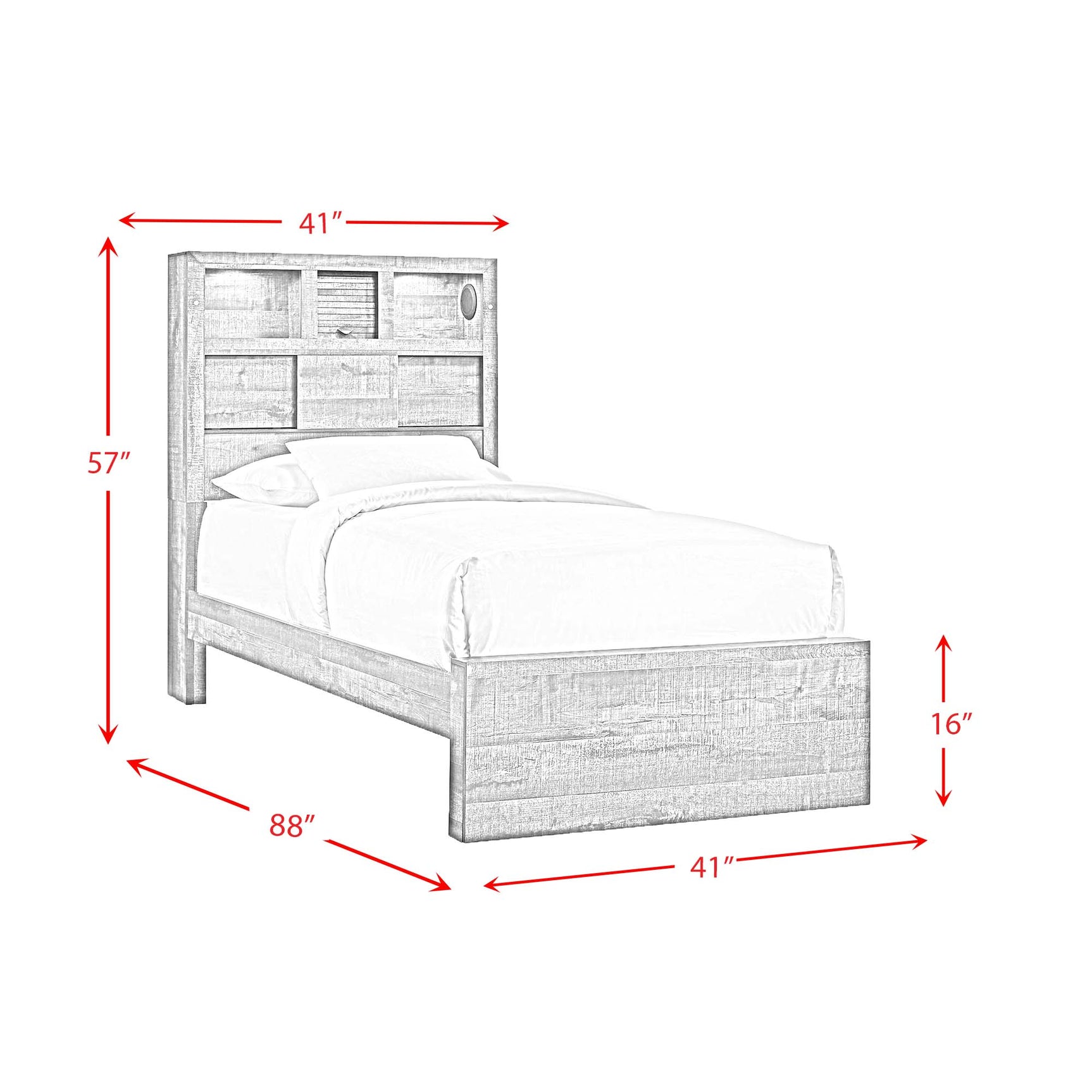 Bailey Drift Twin Music Bed - Tampa Furniture Outlet