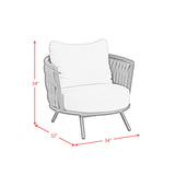 Bali Chairs with Olefin Grey in Dark Grey (2 Per Carton) - Tampa Furniture Outlet