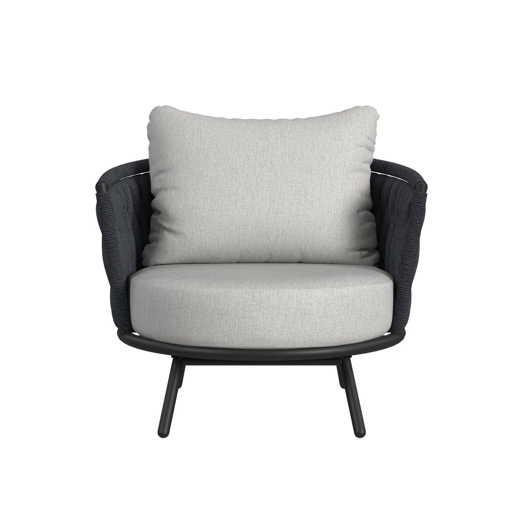 Bali Chairs with Olefin Grey in Dark Grey (2 Per Carton) - Tampa Furniture Outlet
