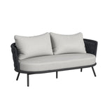 Bali Loveseat with Olefin Grey in Dark Grey - Tampa Furniture Outlet