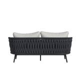Bali Loveseat with Olefin Grey in Dark Grey - Tampa Furniture Outlet