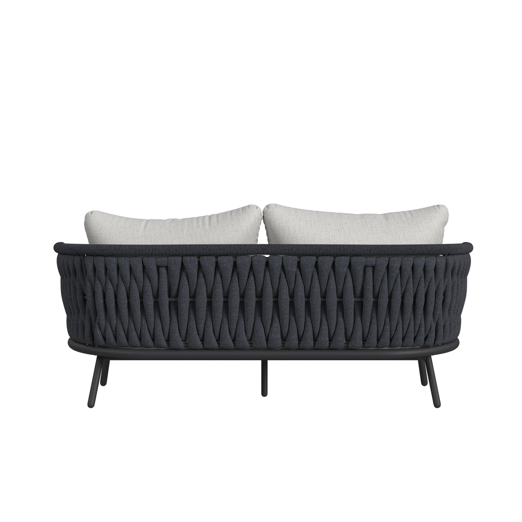 Bali Loveseat with Olefin Grey in Dark Grey - Tampa Furniture Outlet