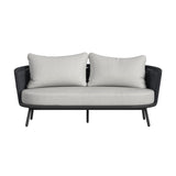 Bali Loveseat with Olefin Grey in Dark Grey - Tampa Furniture Outlet