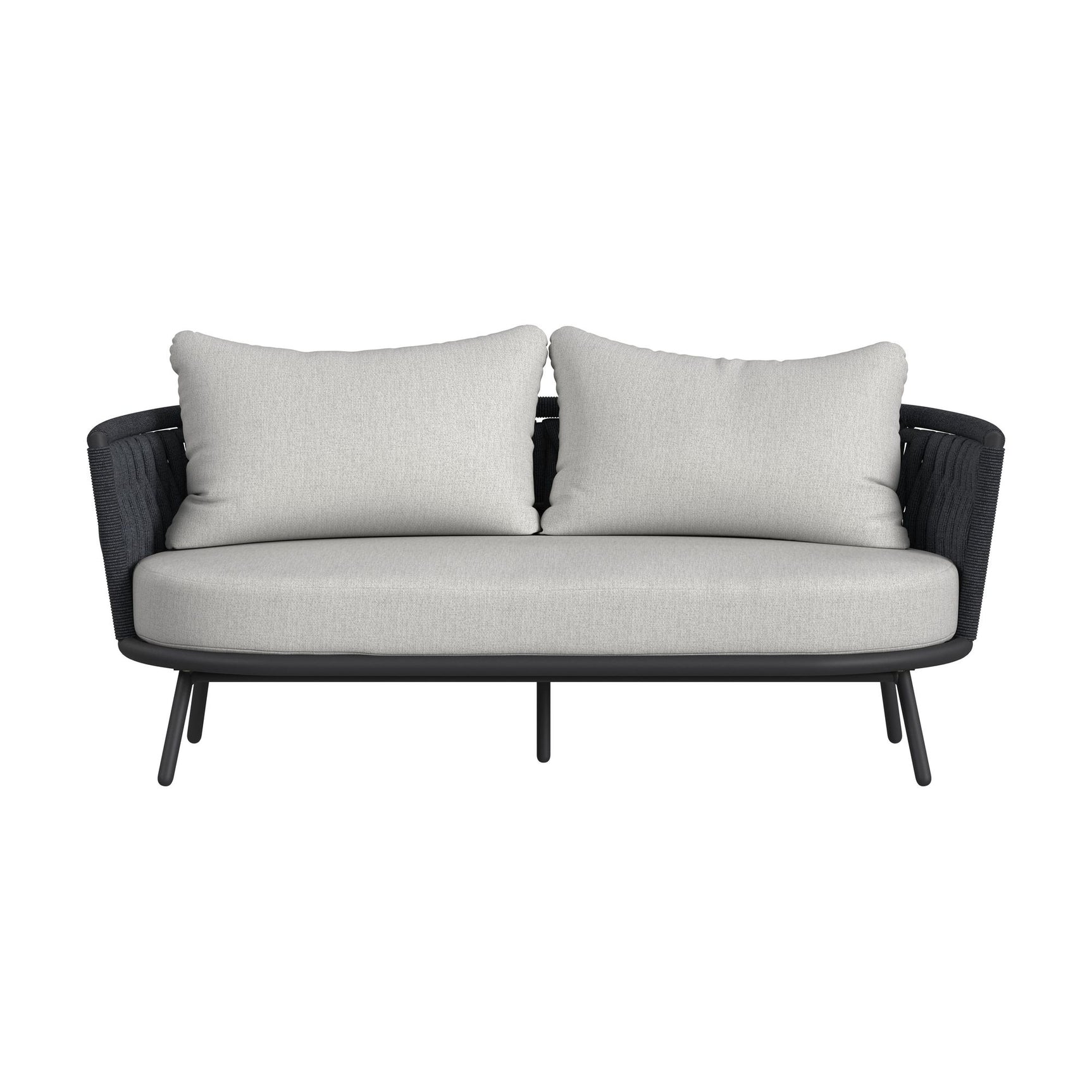 Bali Loveseat with Olefin Grey in Dark Grey - Tampa Furniture Outlet