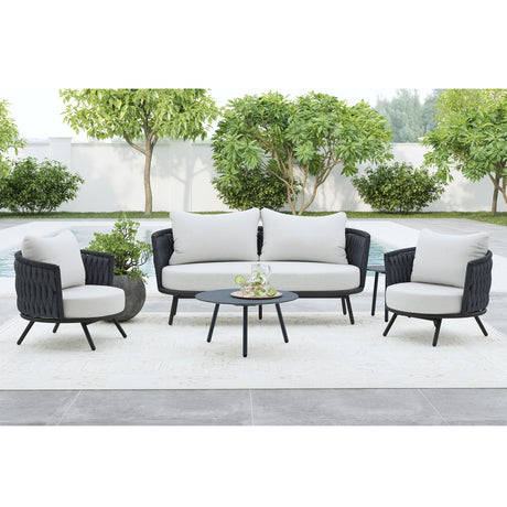 Bali Loveseat with Olefin Grey in Dark Grey – SKU O-19090-8-200 | Elements