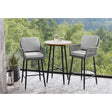 Bayhill Barstool with Grey Fabric in Black (2 Per Carton) – SKU O-3040-8-BST | Elements