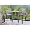 Bayhill Barstool with Grey Fabric in Black (2 Per Carton) – SKU O-3040-8-BST | Elements