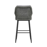 Bayhill Barstool with Grey Fabric in Black (2 Per Carton) - Tampa Furniture Outlet