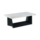 Beckley Coffee Table Complete in White Marble Top
