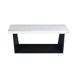 Beckley Coffee Table Complete in White Marble Top