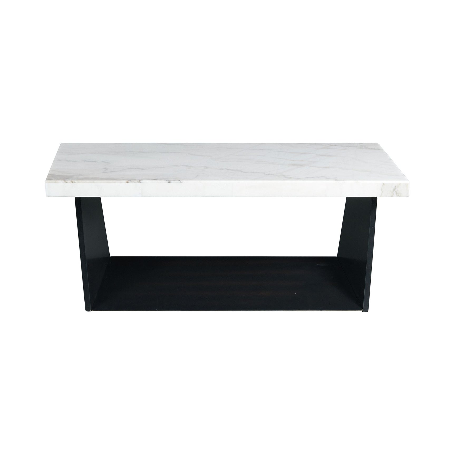 Beckley Coffee Table Complete in White Marble Top