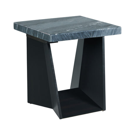Beckley End Table Complete in Dark Marble Top