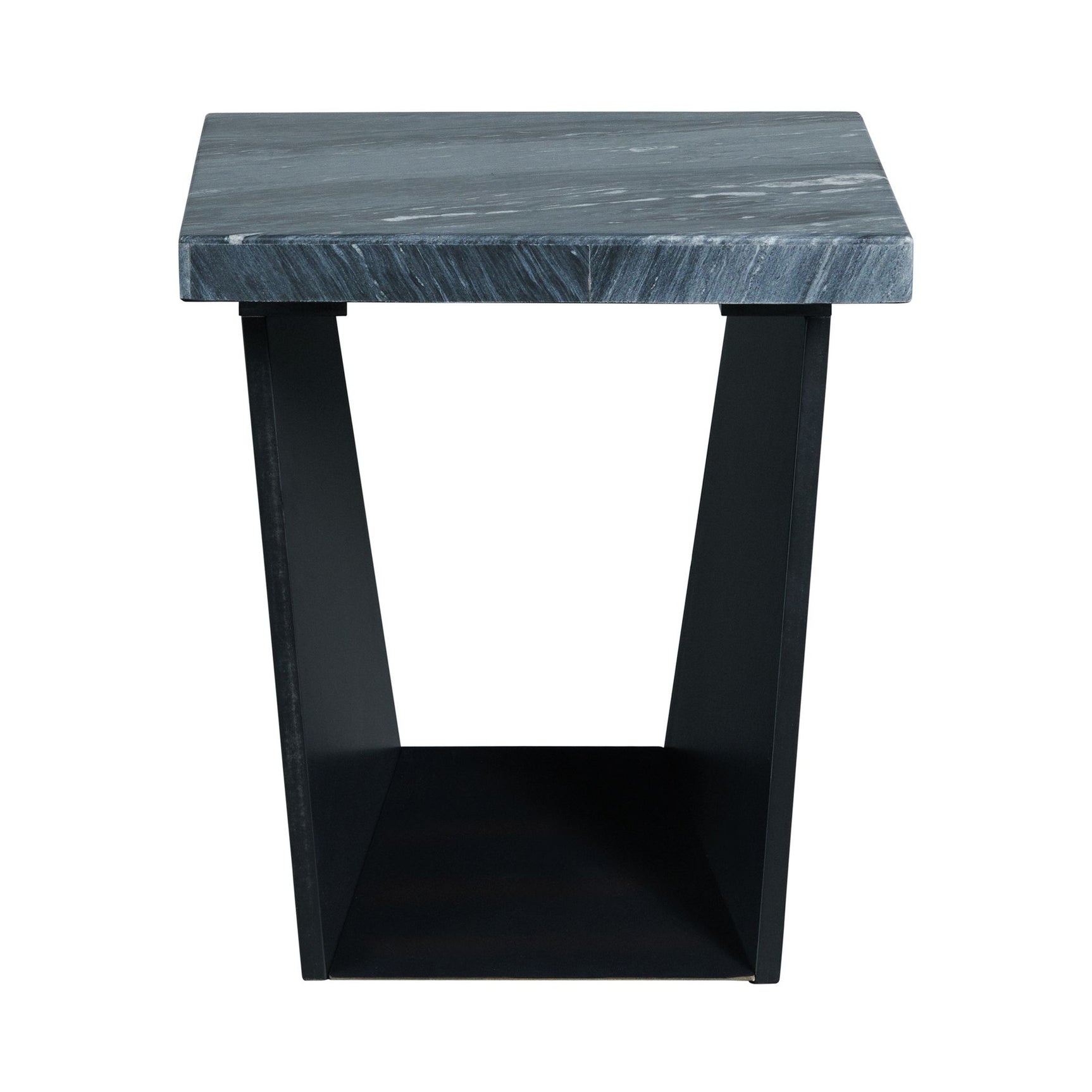 Beckley End Table Complete in Dark Marble Top