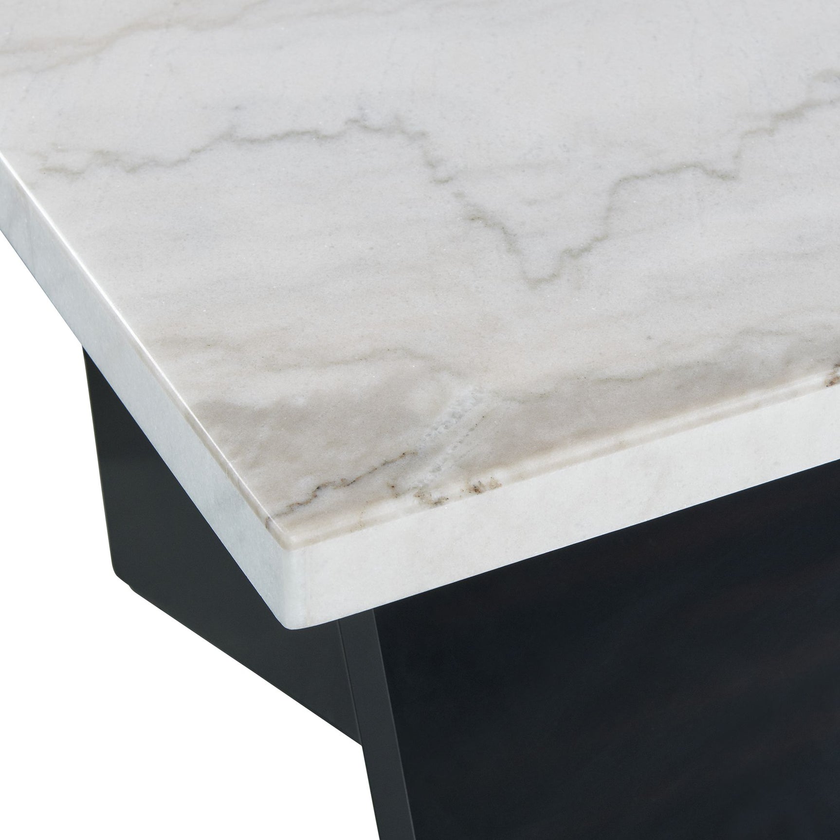 Beckley Coffee Table Complete in White Marble Top